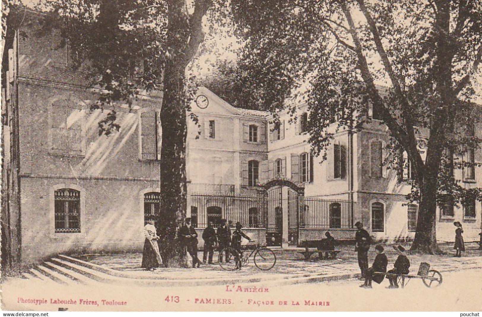 ALnw 12-(09) PAMIERS - FACADE DE LA MAIRIE - ANIMATION - PHOT. LABOUCHE FRERES , TOULOUSE - 2 SCANS - Pamiers