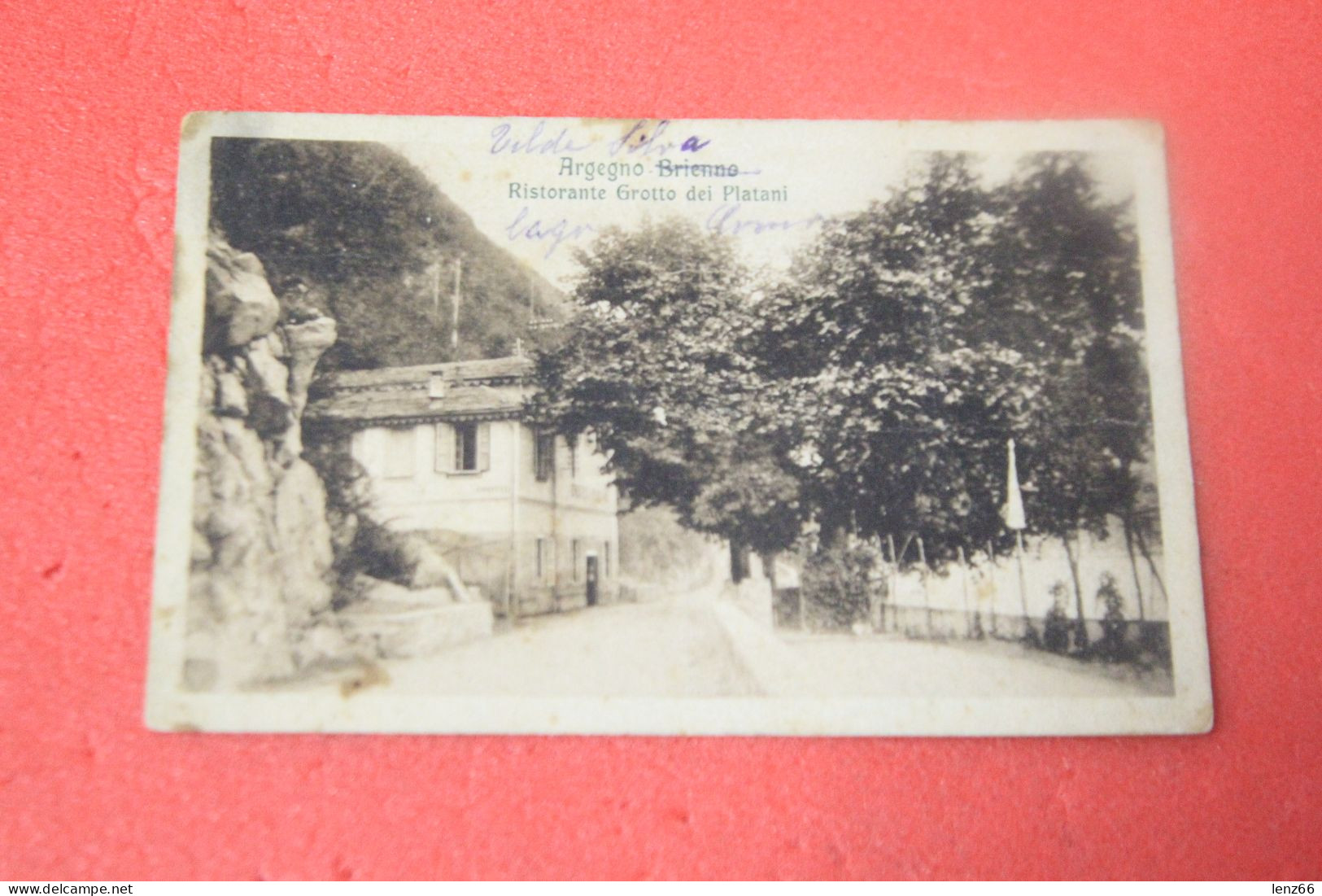 Lago Di Como Argegno Brienno Il Ristorante Grotto Dei Platani NV + Lieve Segno Di Piega Centrale Verticale - Como