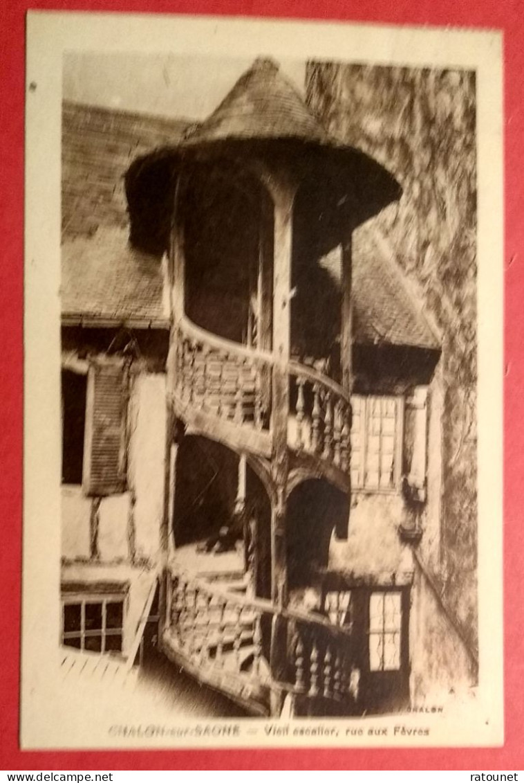 71 - CHALON Sur Saône - CPA - Escalier Rue Aux Fèvres - éd Bourgeois - Chalon Sur Saone