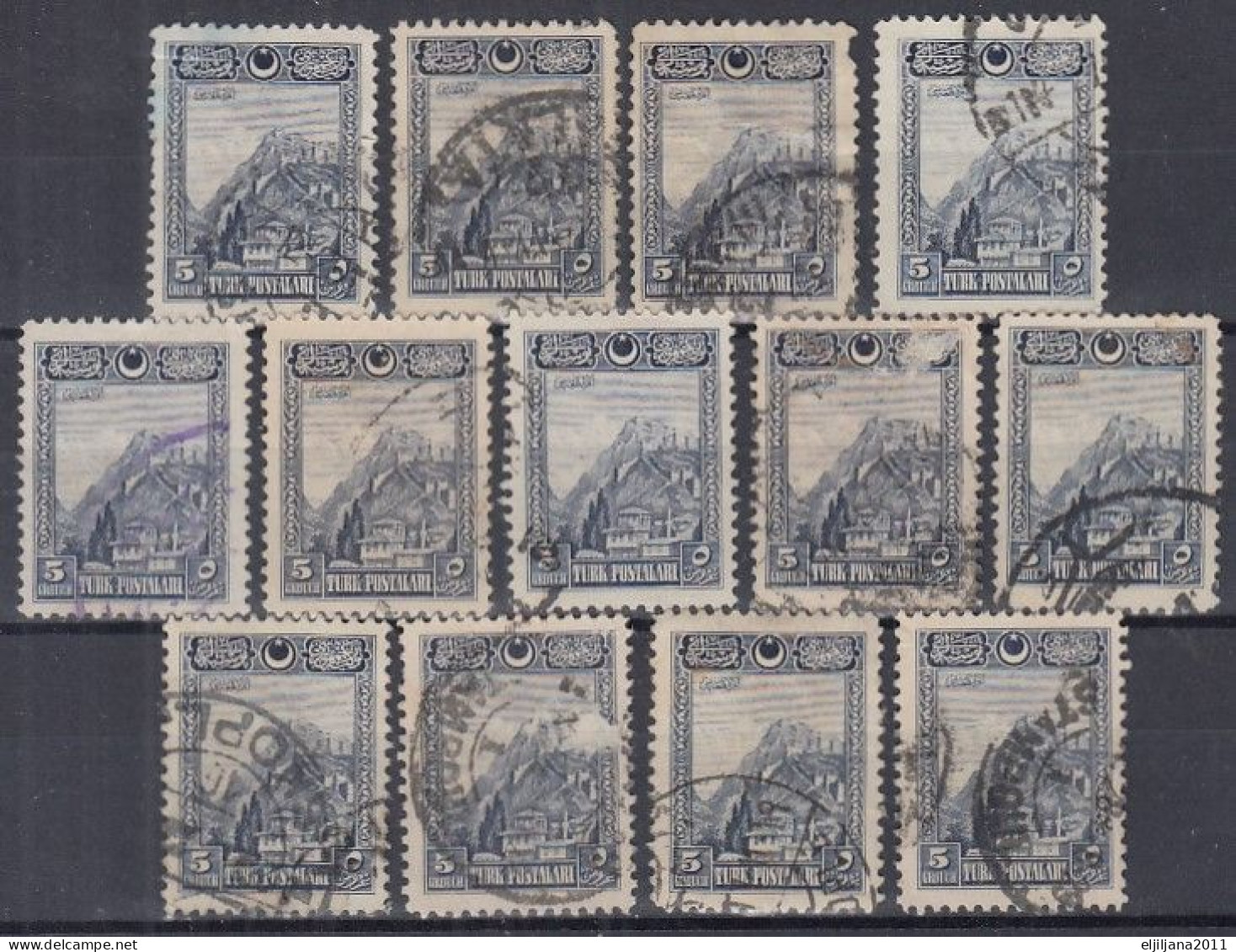 Turkey / Türkei 1926 ⁕ Ankara Fortress 5 Ghr. Mi.849 ⁕ 13v Used - Used Stamps