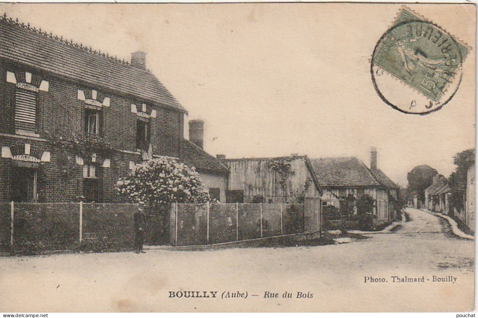 ALnw 13-(10) BOUILLY - RUE DU BOIS - PHOTO. THALMARD , BOUILLY - 2 SCANS - Autres & Non Classés