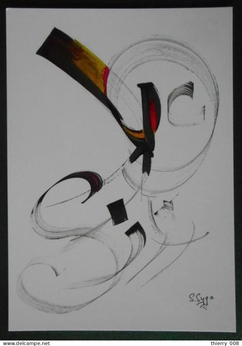F72  Carte Postale  Sabine Syga Artiste Calligraphe - Altri & Non Classificati
