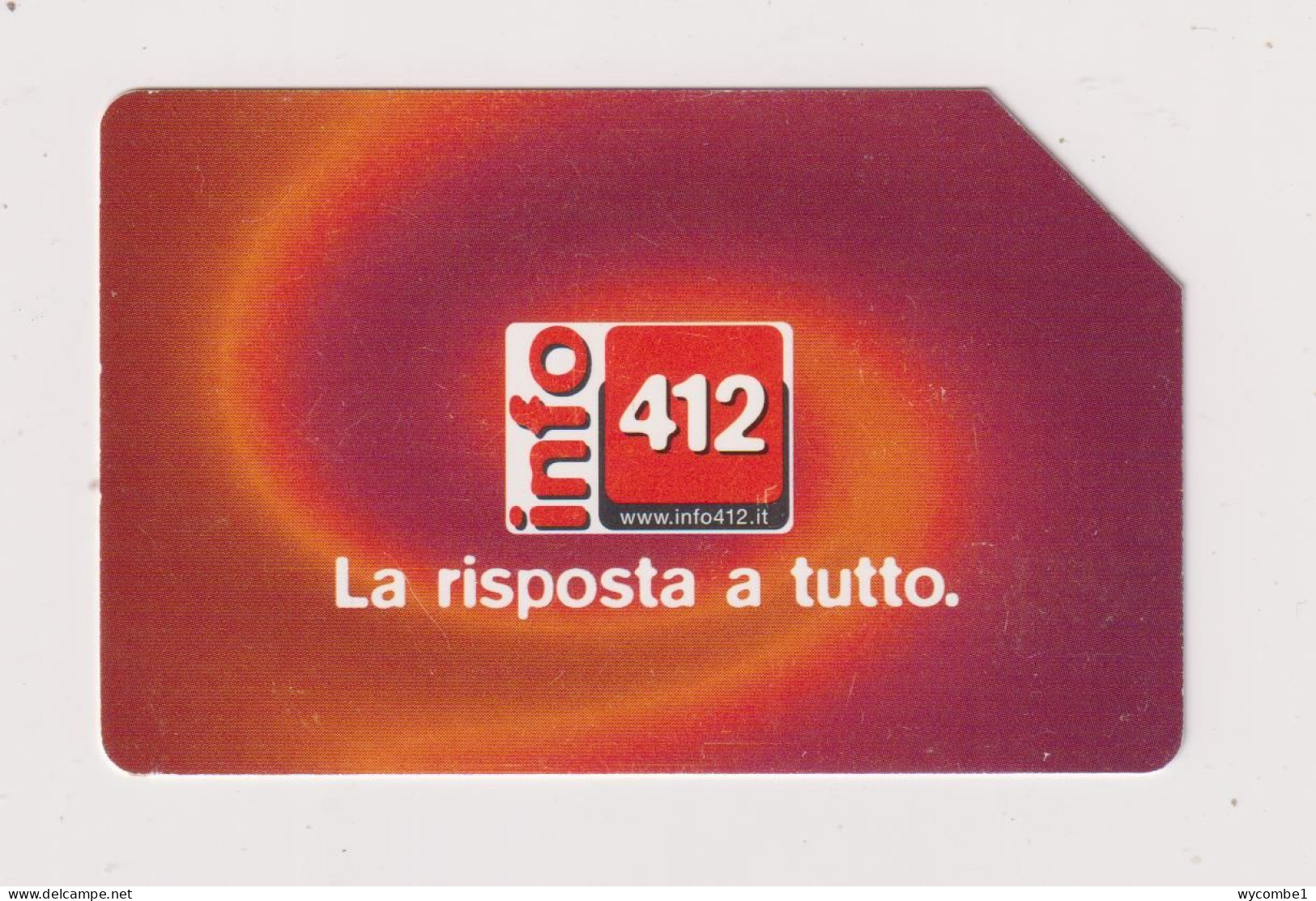 ITALY -   Info 412 Urmet  Phonecard - Public Ordinary