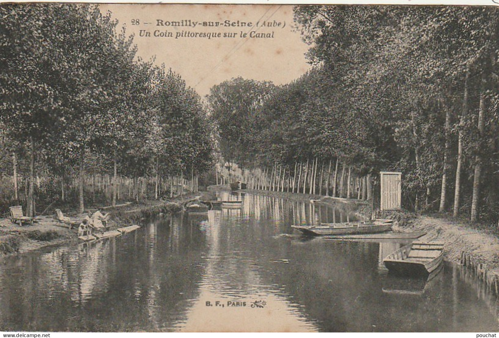 ALnw 13-(10) ROMILLY SUR SEINE - UN COIN PITTORESQUE SUR LE CANAL - ANIMATION - LAVANDIERES  - 2 SCANS - Romilly-sur-Seine