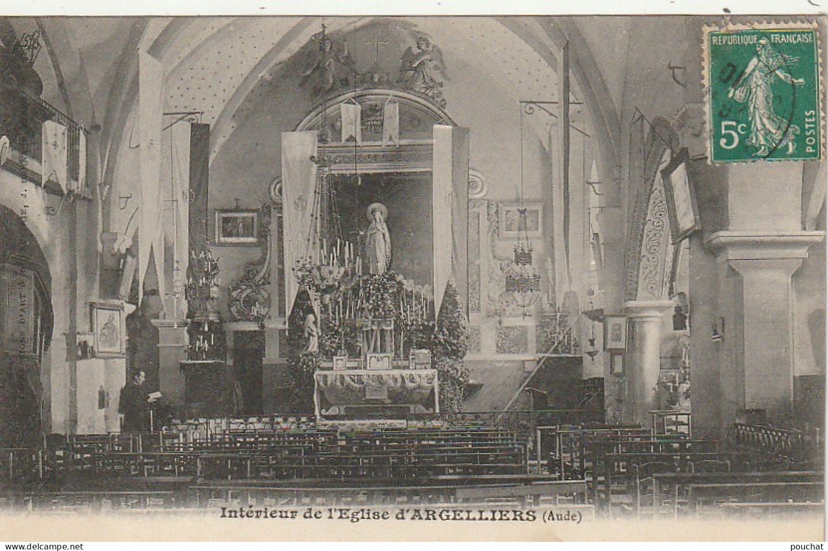 ALnw 14-(11) INTERIEUR DE L' EGLISE D' ARGELIERS  ( ARGELLIERS ) - PRETRE - 2 SCANS - Other & Unclassified