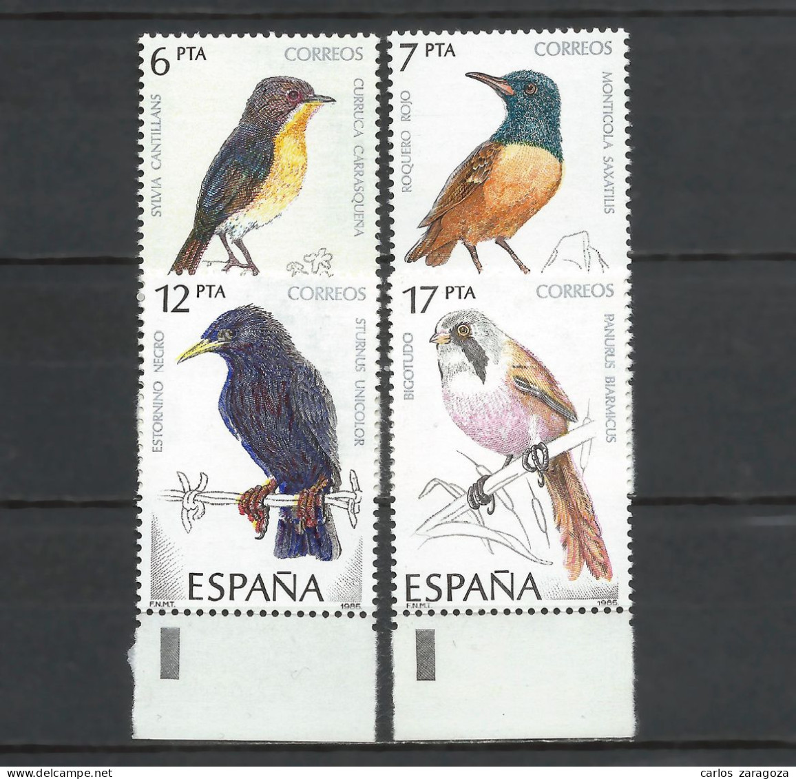 1985 ESPAÑA — PÁJAROS ** 2820/2823, YT 2439/2442, Mi 2704/2707 Serie Completa - Unused Stamps