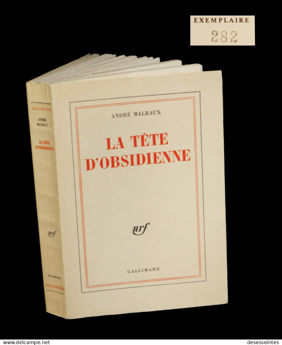 [PICASSO] MALRAUX (André) - La Tête D'obsidienne. EO. 1/310. - Andere & Zonder Classificatie