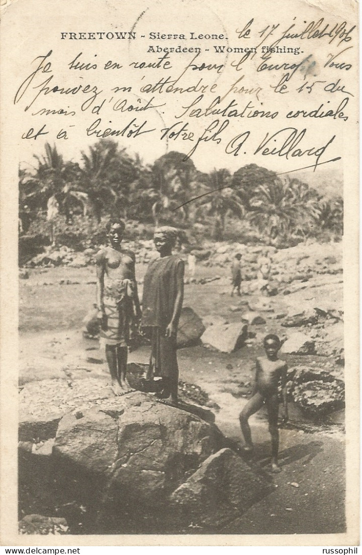 SIERRA LEONE - FREETOWN - ABERDEEN - WOMEN FISHING - 1906 - Afrique