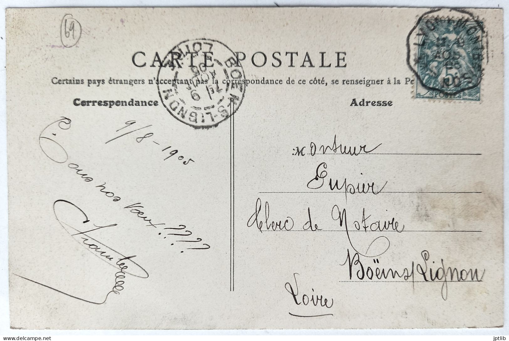 CPA Carte Postale / 69 Rhône, St Ou Saint-Symphorien-sur-Coise / F. Badoil, éditeur / Arrivée Du Tramway. - Saint-Symphorien-sur-Coise