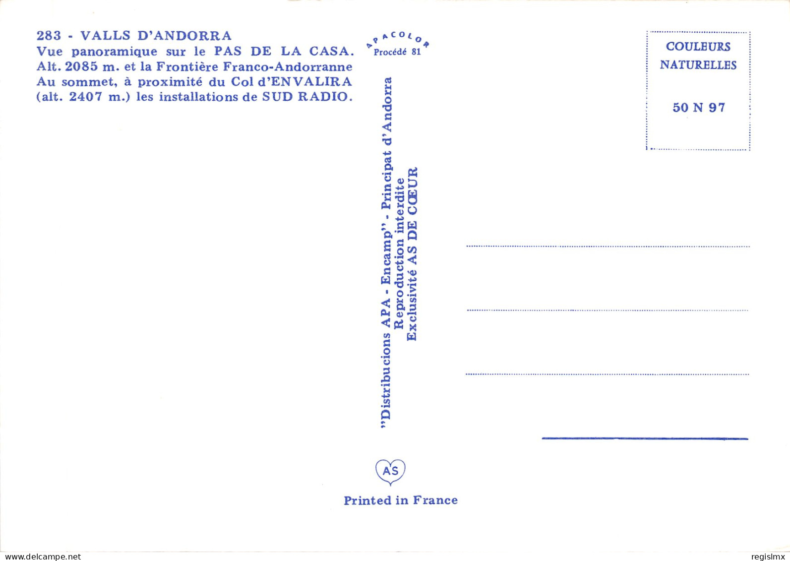66-LE PAS DE LA CASE-N°545-B/0013 - Autres & Non Classés