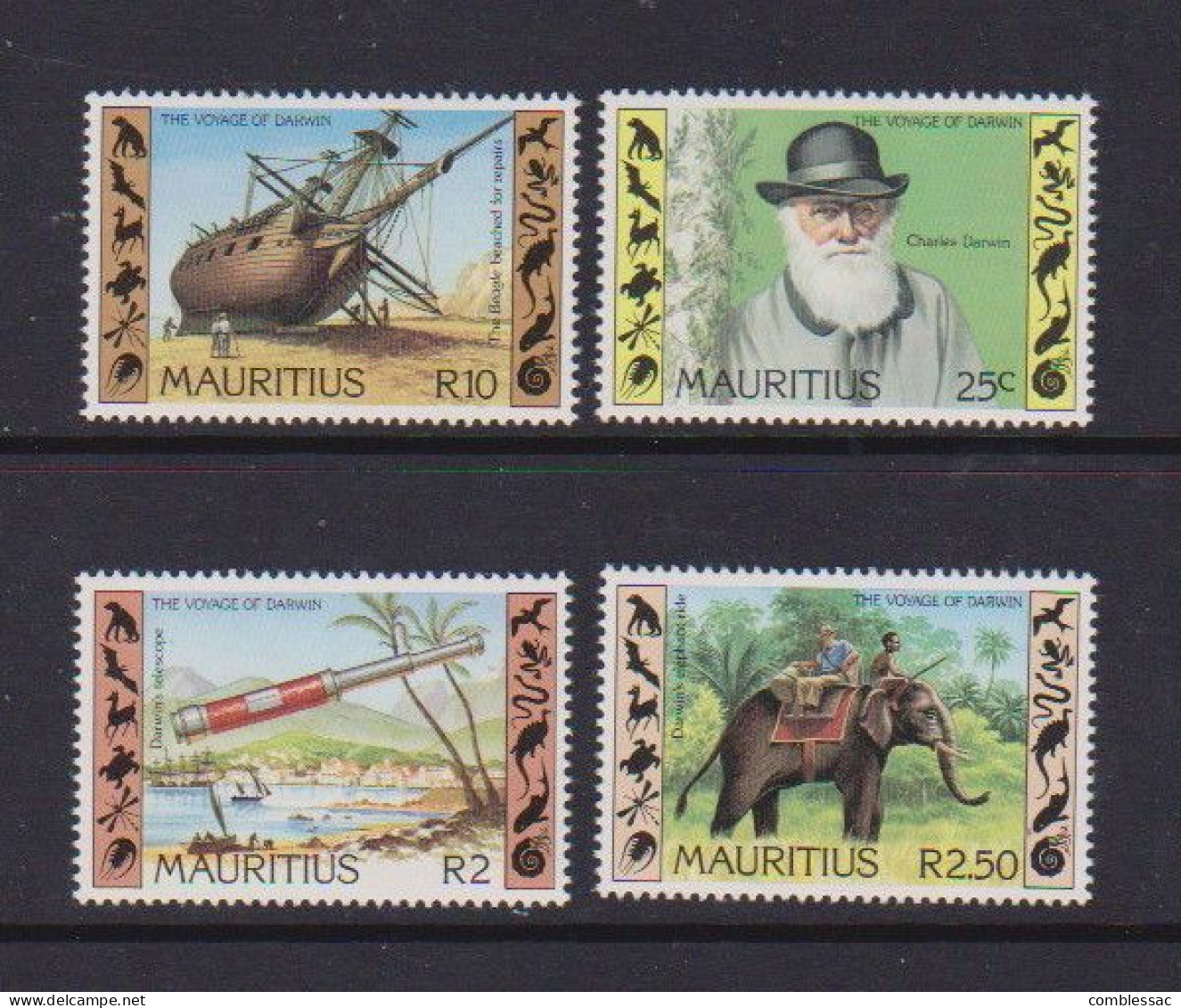 MAURITIUS    1982    150th  Anniv  Of  Charles  Darwins  Voyage    Set  Of  4    MNH - Ghana (1957-...)