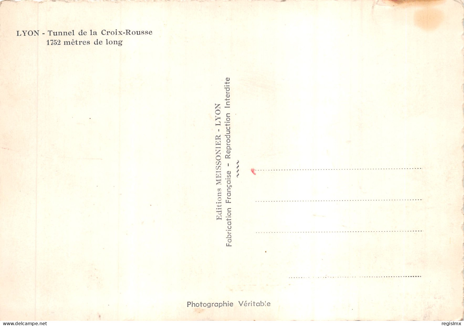 69-LYON-TUNNEL DE LA CROIX ROUSSE-N°545-C/0195 - Andere & Zonder Classificatie