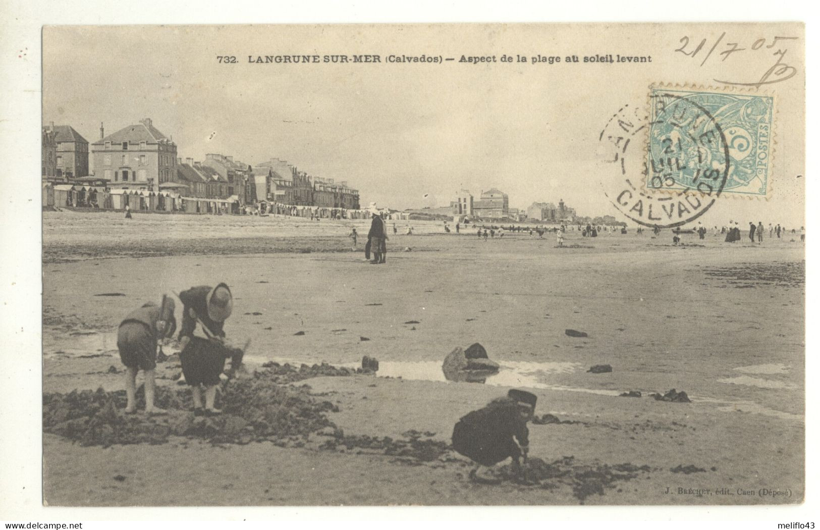 14/ CPA A - Langrune Sur Mer - Aspect De La Plage Au Soleil Levant - Sonstige & Ohne Zuordnung