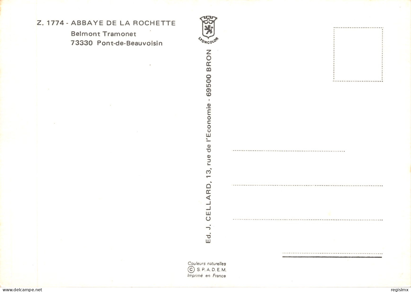 73-PONT DE BEAUVOISIN-ABBAYE DE LA ROCHETTE-N°546-B/0139 - Andere & Zonder Classificatie