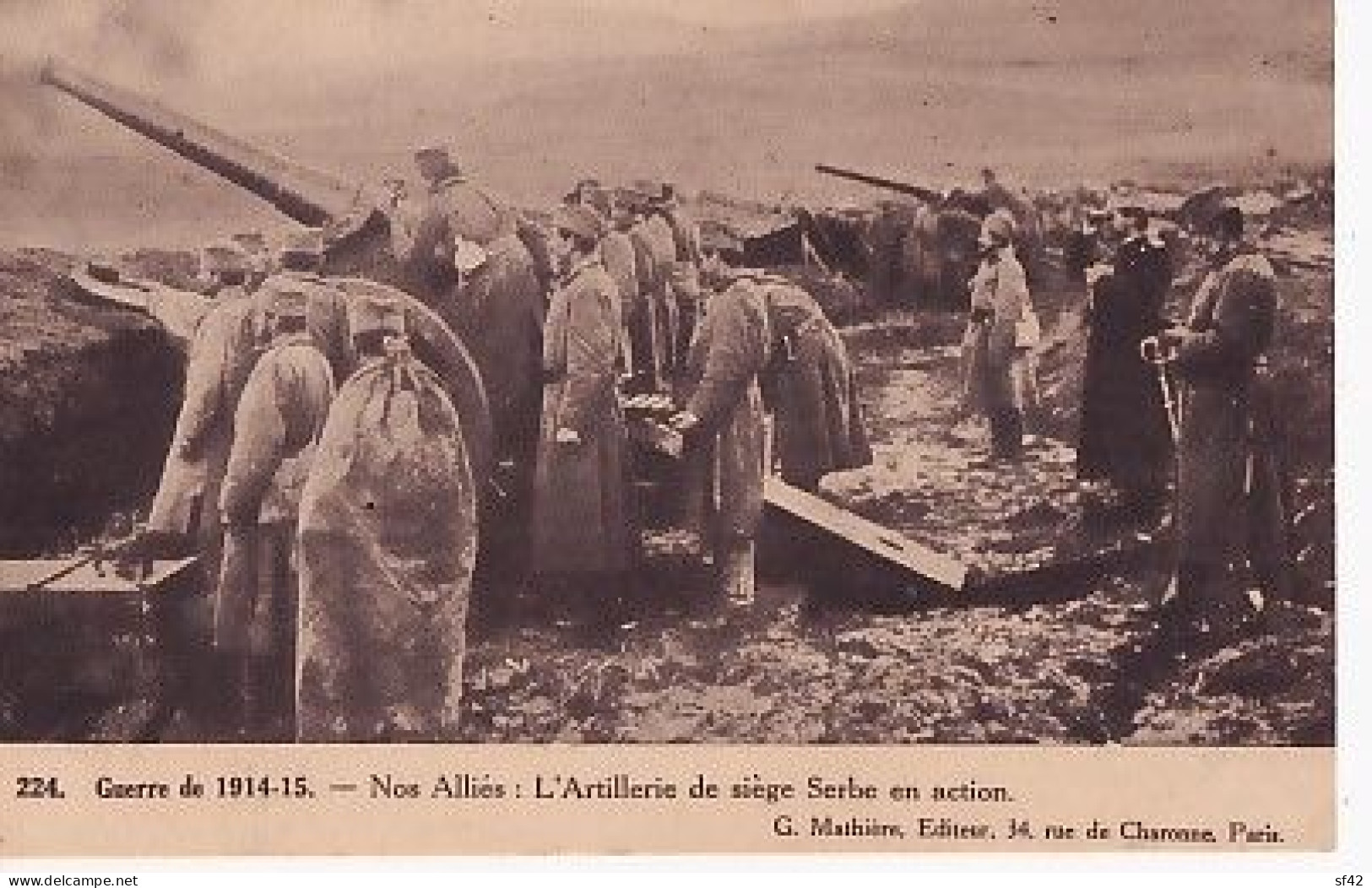 L ARTILLERIE  DE SIEGE SERBE EN ACTION - Weltkrieg 1914-18