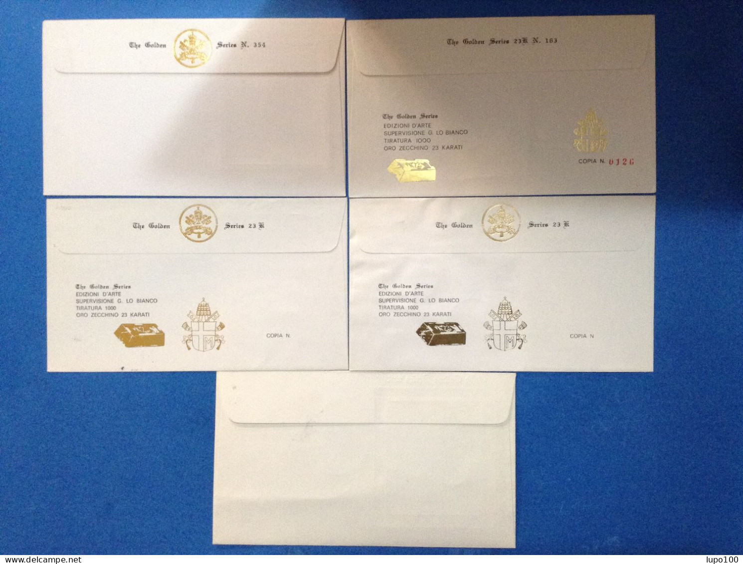 Vaticano Lotto Da 5 Fdc The Golden Series 23k - FDC