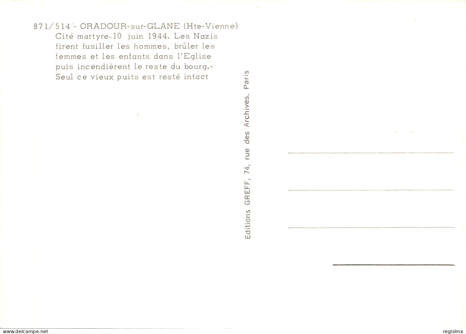87-ORADOUR SUR GLANE-N°548-A/0007 - Oradour Sur Glane