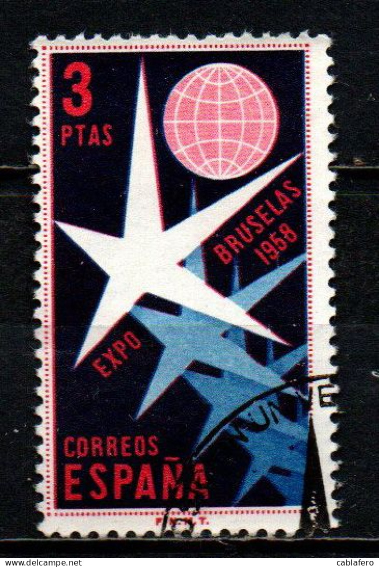 SPAGNA - 1958 - ESPOSIZIONE UNIVERSALE DI BRUXELLES - USATO - Gebruikt