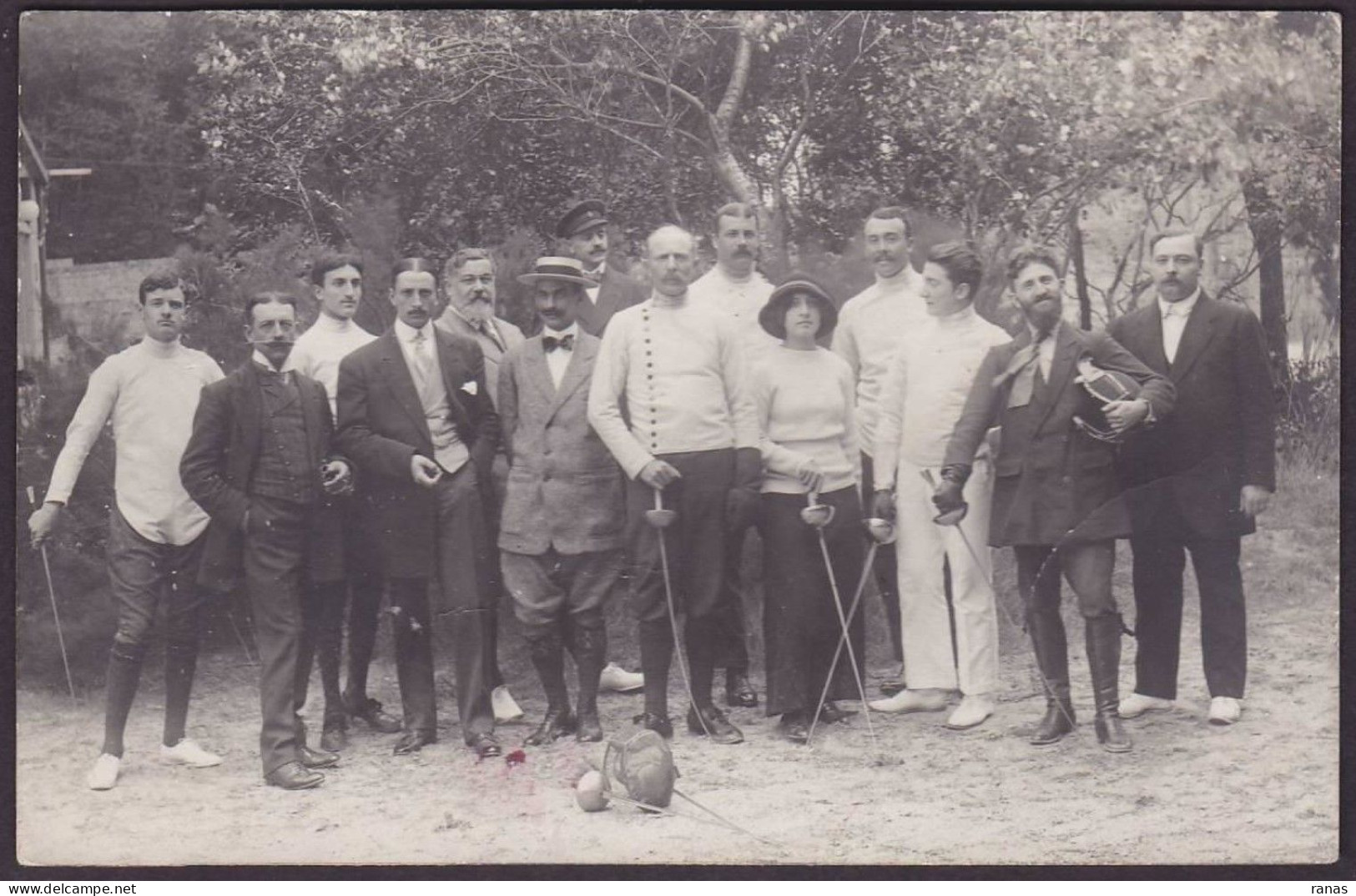 CPA Escrime Fence Le Crotoy Fleuret Carte Photo Rppc - Escrime