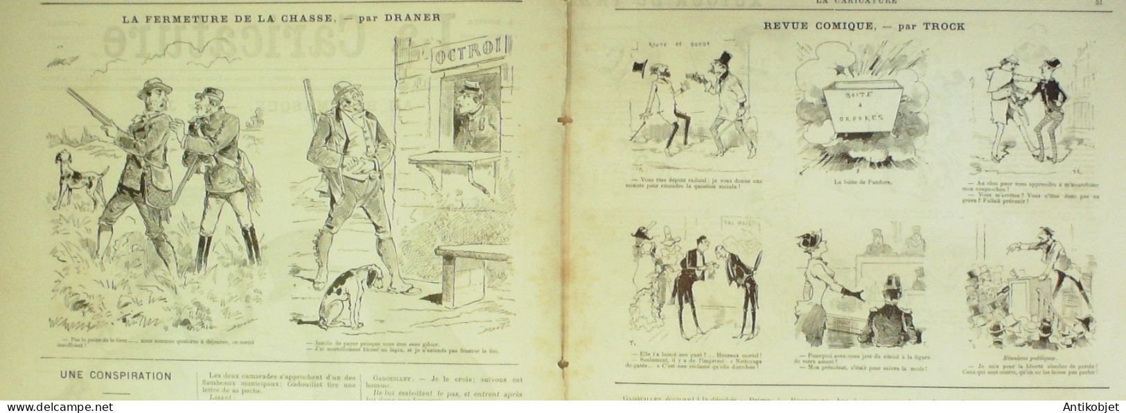 La Caricature 1884 N°215 Bal Masqué Job Chasse Draner Trock Fernand - Magazines - Before 1900