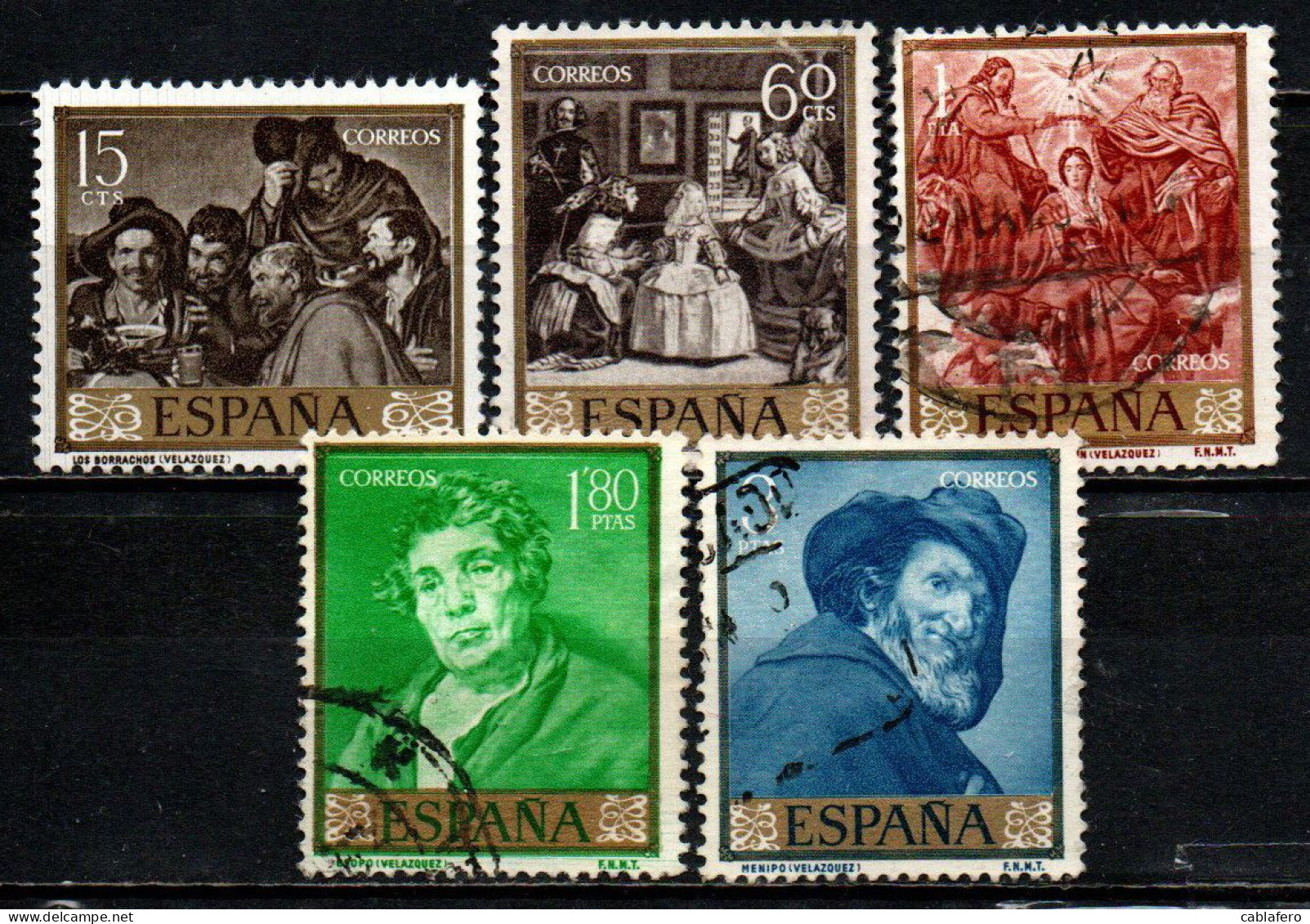 SPAGNA - 1959 - DIPINTI DI DIEGO VELASQUEZ - USATI - Gebruikt