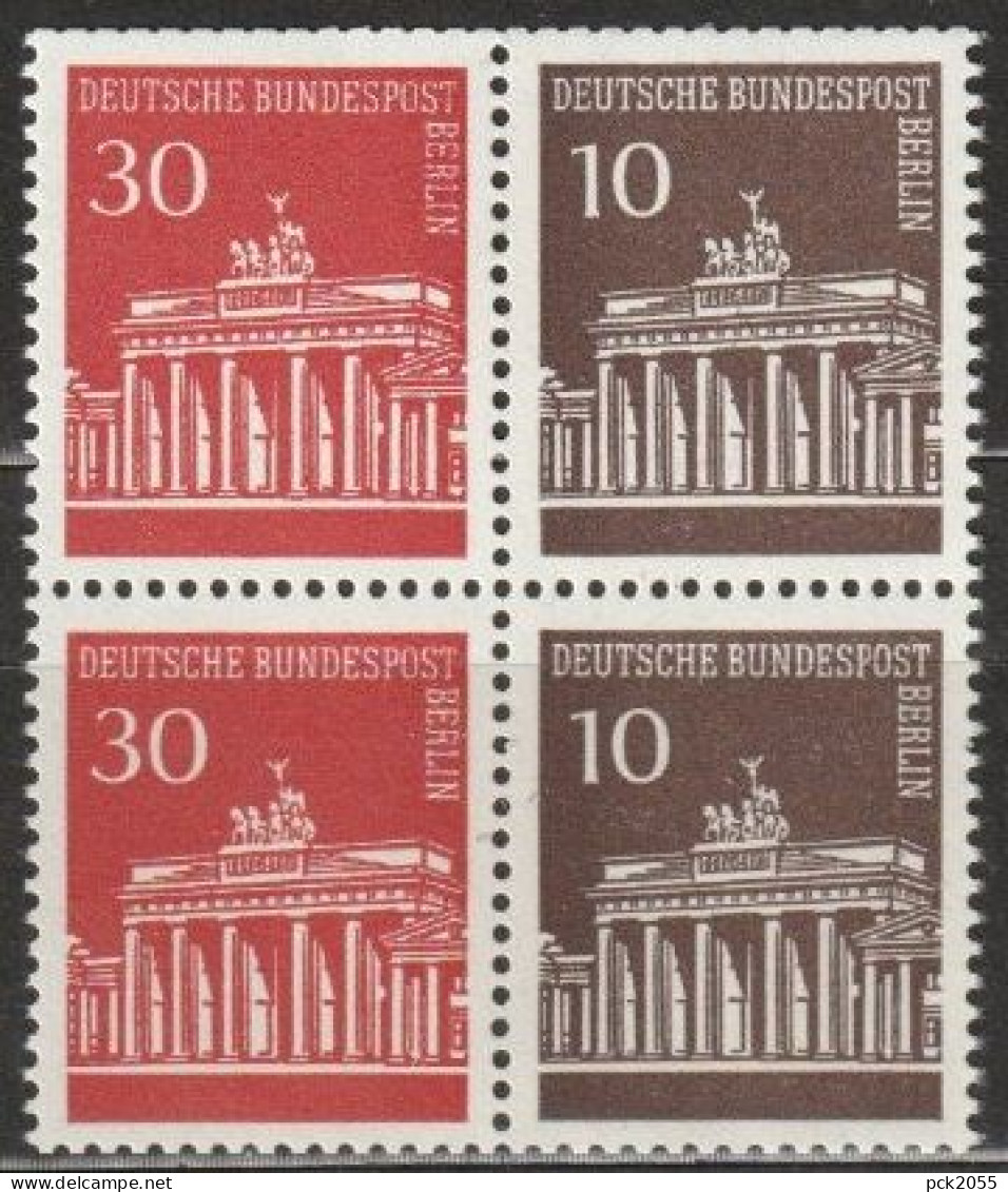 Berlin 1970 Mi-Nr.W44  ** Postfrisch Brandenburger Tor ( 1445 ) - Zusammendrucke