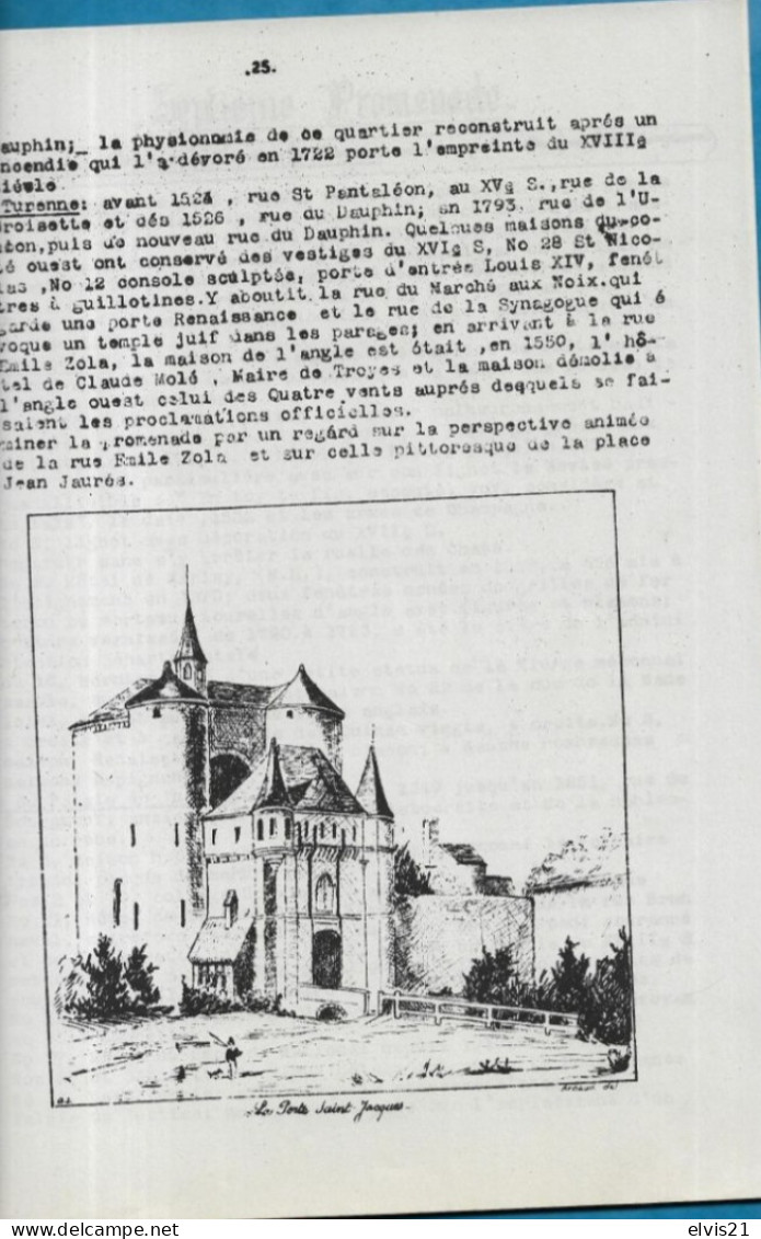 Brochure La Ville De TROYES Par P. Ch. SIMART - Geschichte