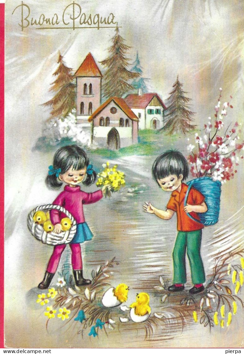 BUONA PASQUA - FANCIULLI - LUCIDA - EDIZ. CECAMI 7510 - VIAGGIATA 1973 - Easter