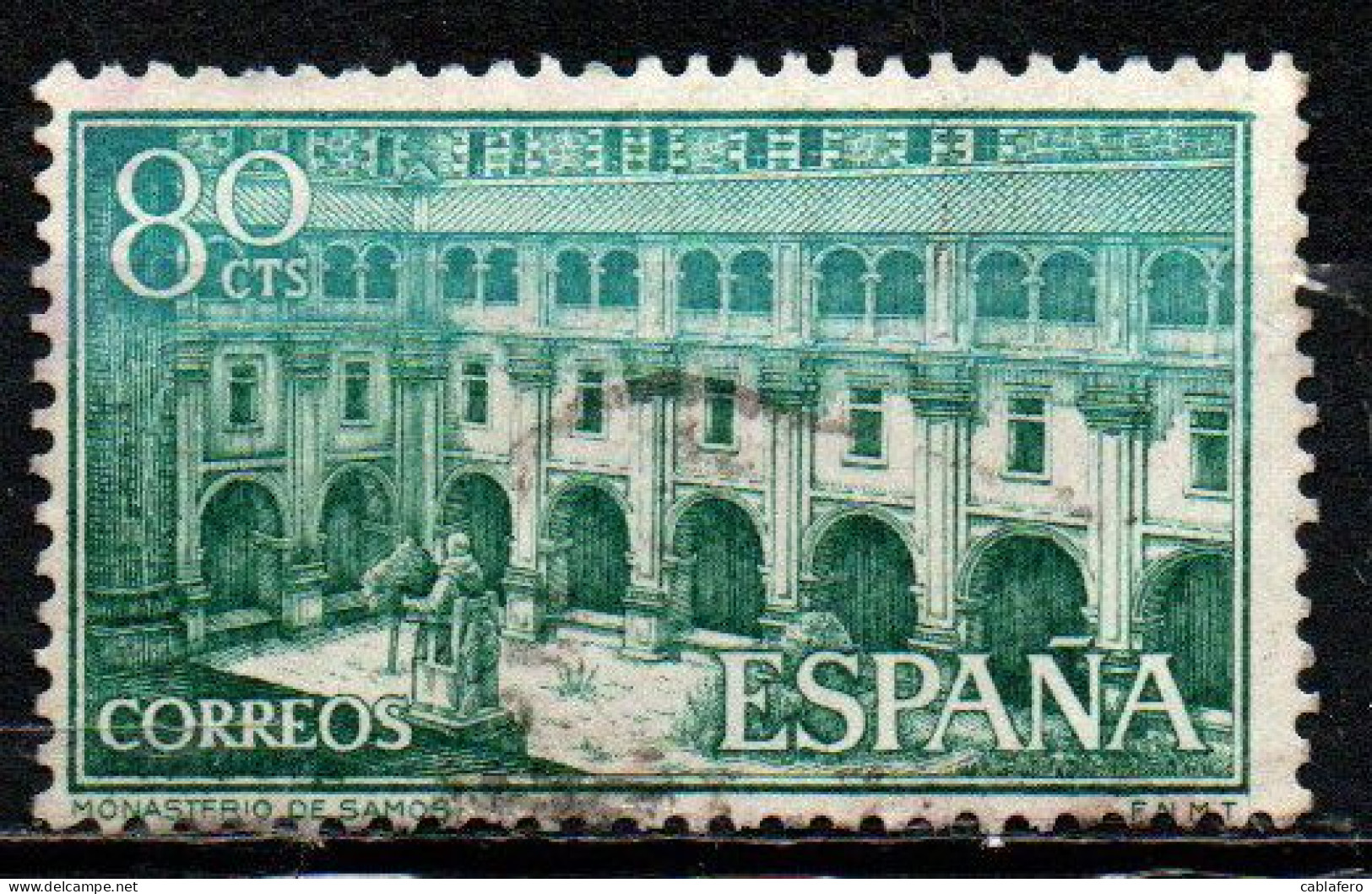 SPAGNA - 1960 - CHISOTRO DEL MONASTERO DI SAMOS - USATO - Gebruikt