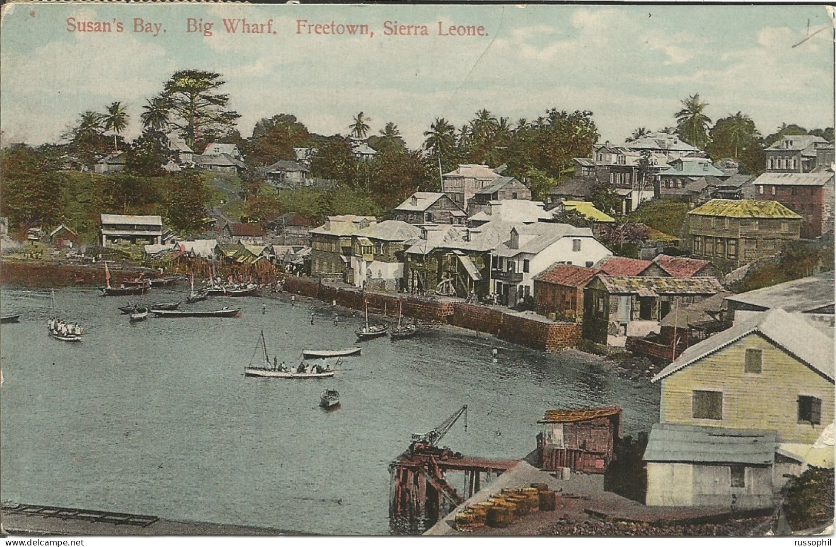 SIERRA LEONE - FREETOWN - SUSAN'S BAY.  BIG WHARF - PHOTO JOHNSTON -1911 - Sierra Leone