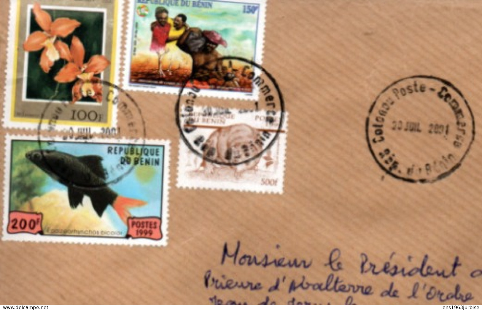 Timbre Avec Enveloppe - Benin - Dahomey (1960-...)