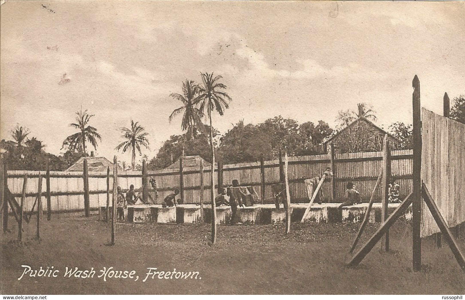 SIERRA LEONE - PUBLIC WASH HOUSE, FREETOWN - 1909 - Sierra Leona