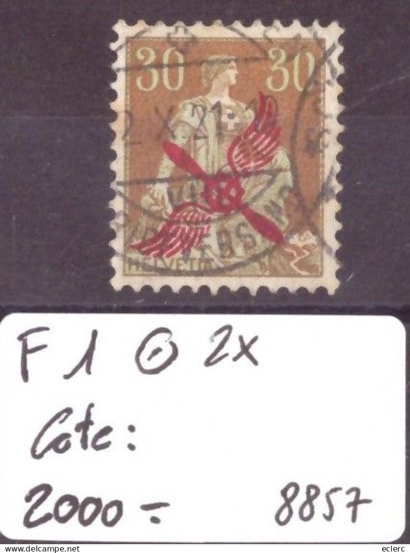POSTE AERIENNE - No F1 OBLITERE ( DOUBLE CACHET ) - COTE: 2000.- - Used Stamps