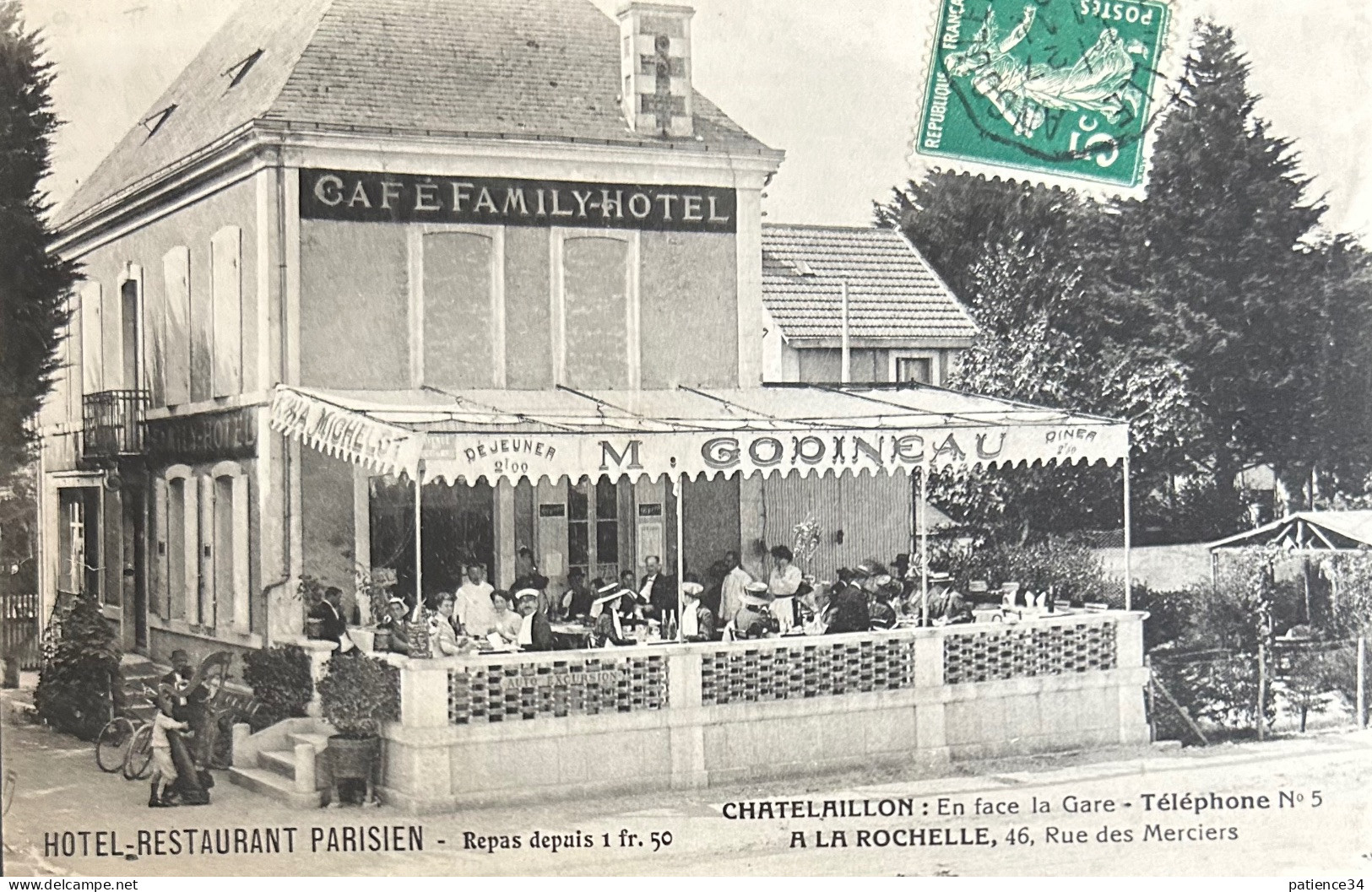 14 - CHATELAILLON - CAFÉFAMILY- HOTEL - M.GODINEAU - Otros & Sin Clasificación