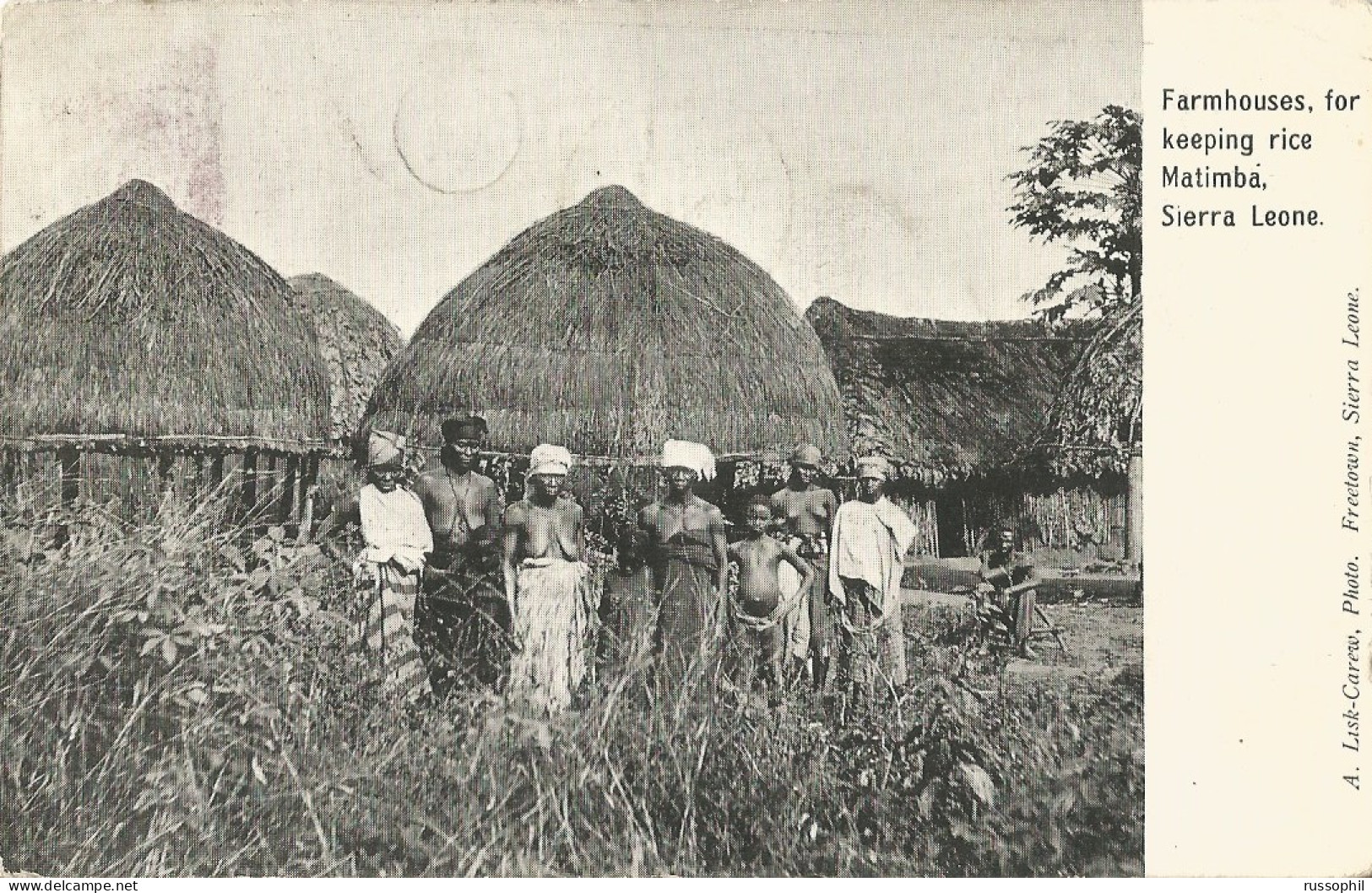 SIERRA LEONE - FARMHOUSES, FOR KEEPING RICE MATIMBA - 1906 - Sierra Leona