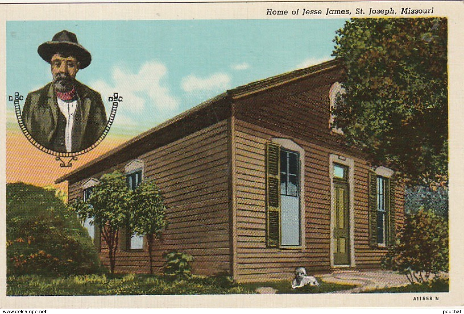 BE Nw2 - HOME OF JESSE JAMES , ST. JOSEPH , MISSOURI - 2 SCANS - St Joseph