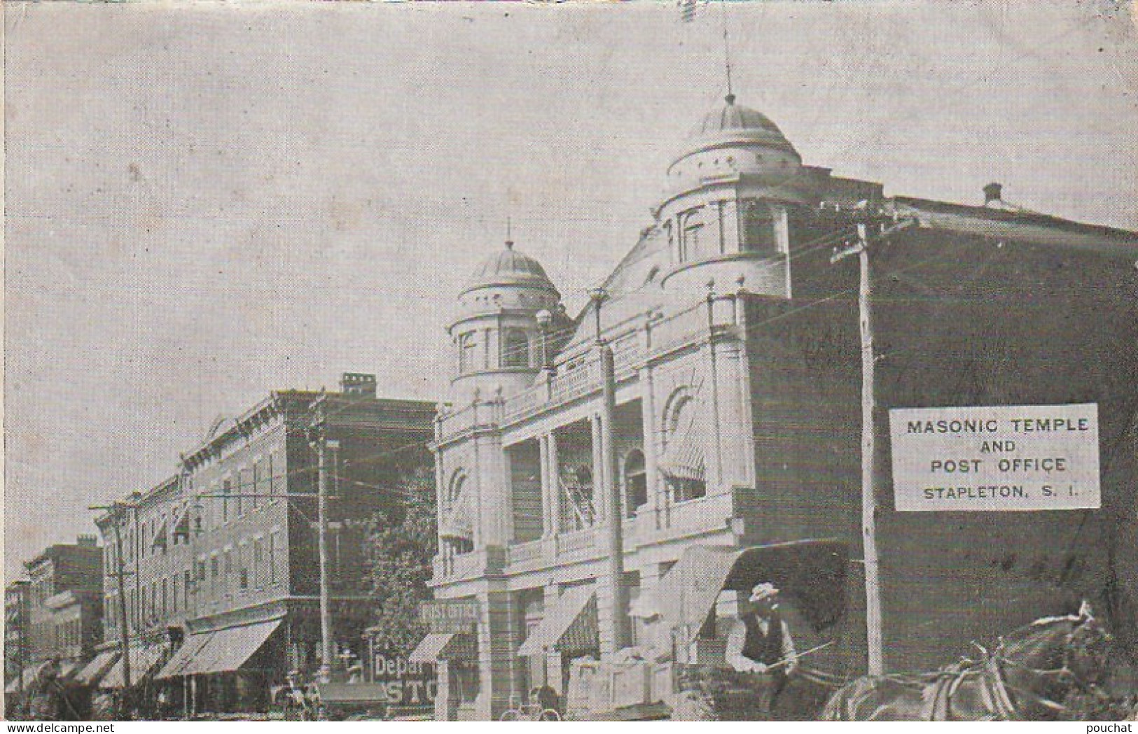 BE Nw2 - NEW YORK - STAPLETON - MASONIC TEMPLE AND POST OFFICE - 2 SCANS - Staten Island