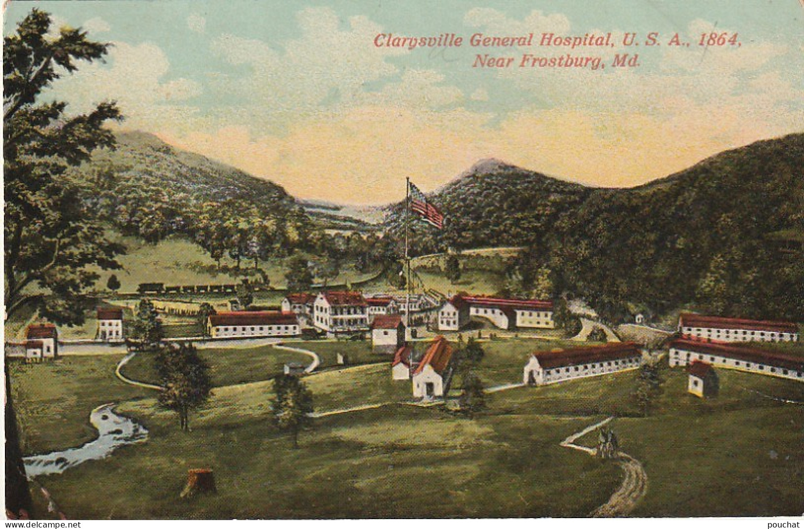 BE Nw2 - CLARYSVILLE GENERAL HOSPITAL , 1864 , NEAR FROSTBURG ( MARYLAND ) - 2 SCANS - Andere & Zonder Classificatie