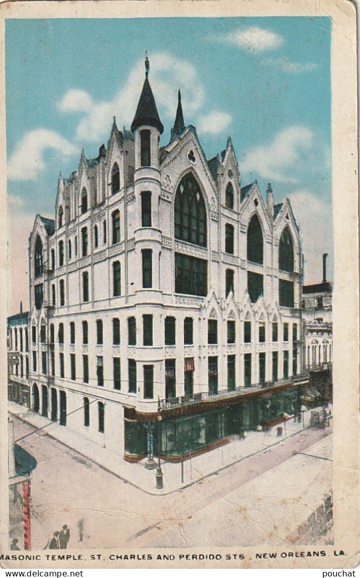 BE Nw2 - NEW ORLEANS ( LOUISIANA ) - MASONIC TEMPLE - ST. CHARLES AND PERDIDO STS - 2 SCANS - New Orleans