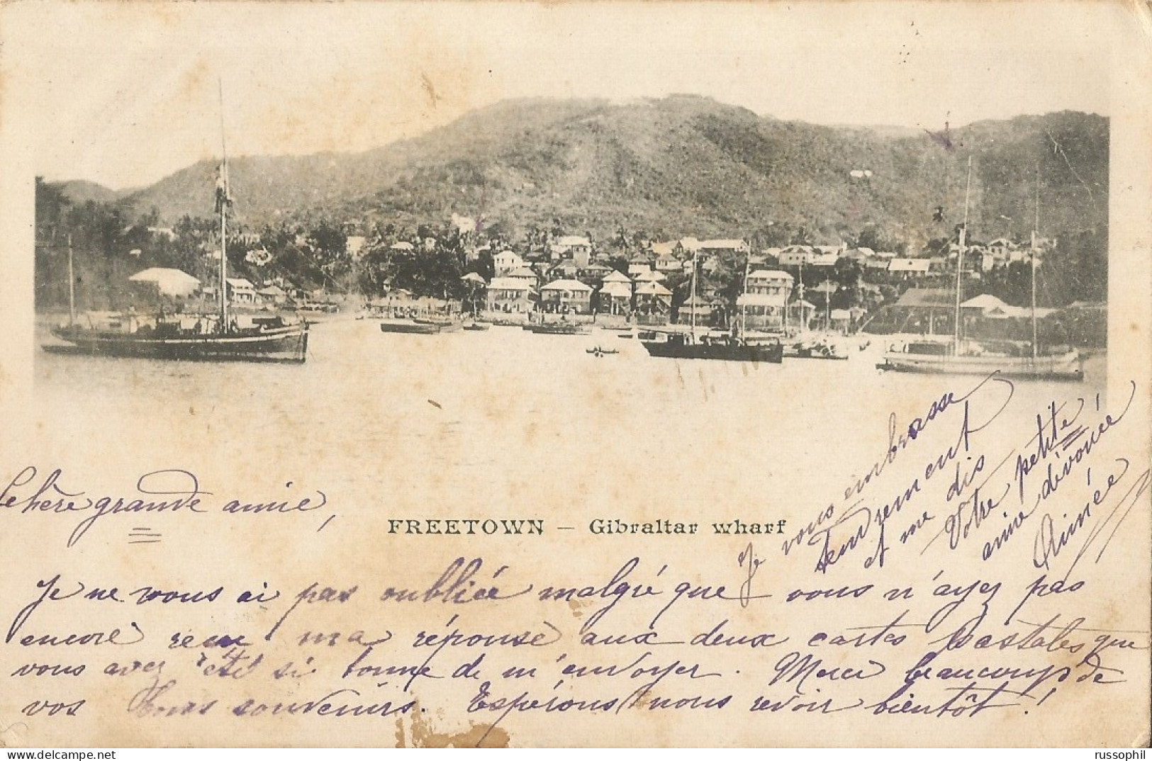 SIERRA LEONE - FREETOWN - GIBRALTAR WHARF - 1901 - Sierra Leona