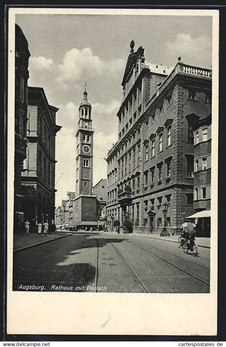 AK Augsburg, Rathaus Mit Perlach  - Augsburg