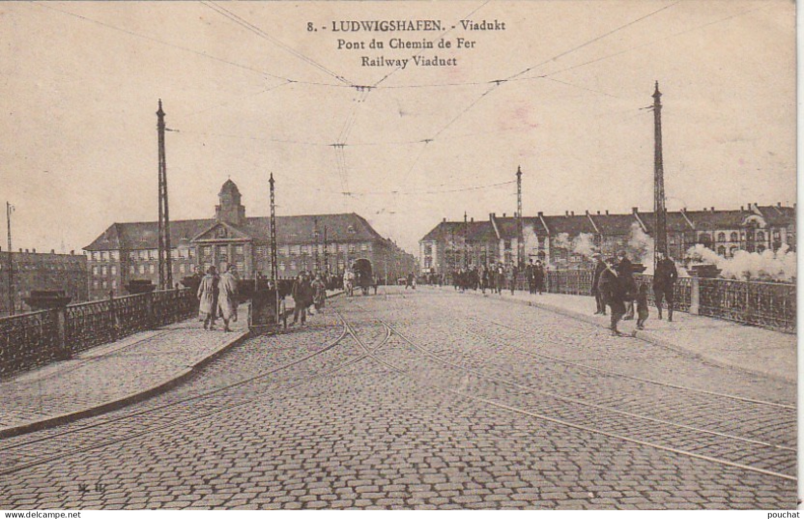 BE 27- LUDWIGSHAFEN - VIADUKT - PONT DU CHEMIN DE FER - ANIMATION - 2 SCANS - Ludwigshafen