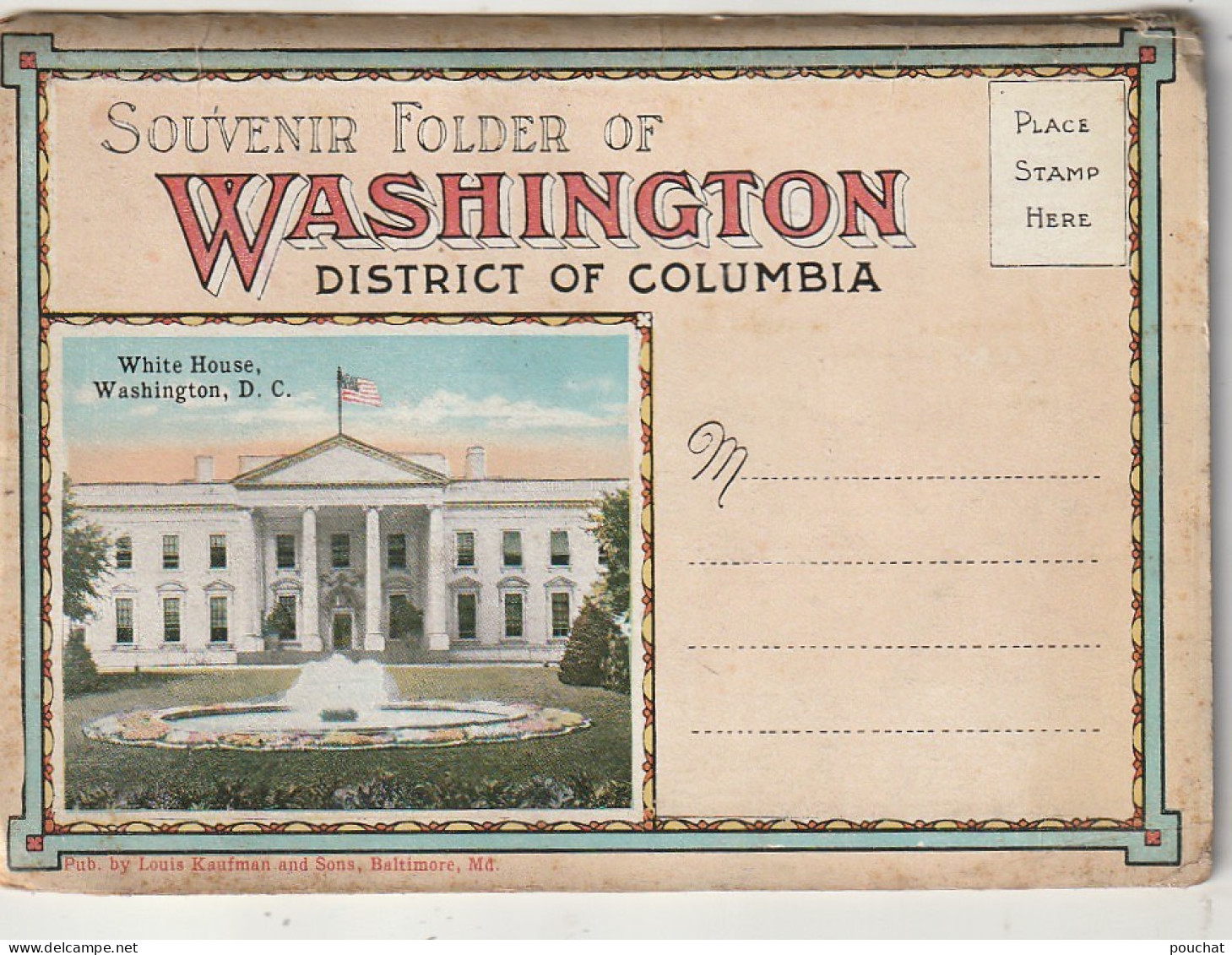 BE Nw -( COLUMBIA ) SOUVENIR FOLDER OF WASHINGTON , DISTRICT OF COLUMBIA - 20 VIEWS - Cuadernillos Turísticos