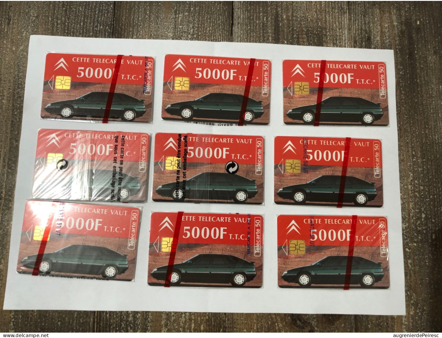 Série De 14 Cartes CITROEN - CETTE CARTE VAUT 5000 F - 50 Unités - France Différentes Neuves - Autos