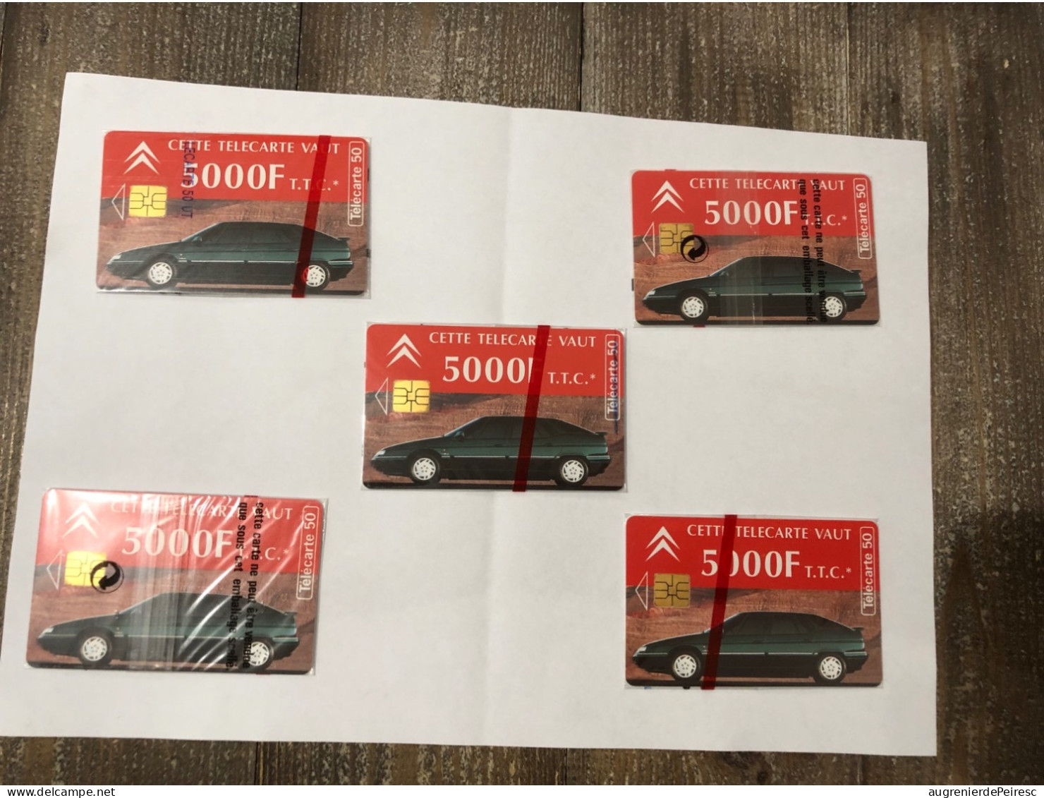 Série De 14 Cartes CITROEN - CETTE CARTE VAUT 5000 F - 50 Unités - France Différentes Neuves - Autos