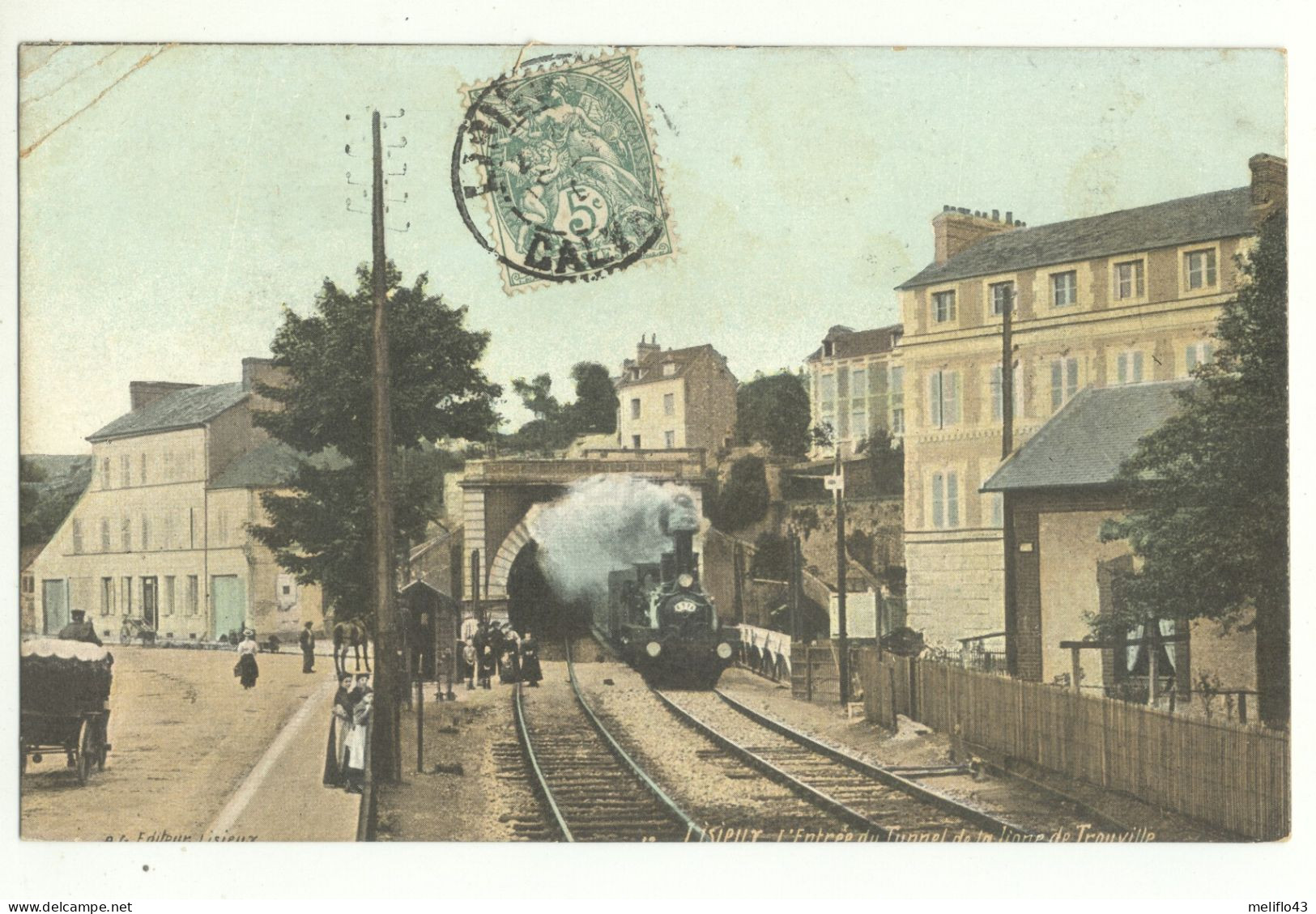 14/ CPA - Lisieux - Entrée Du Tunnel De La Ligne De Trouville (train) - Lisieux