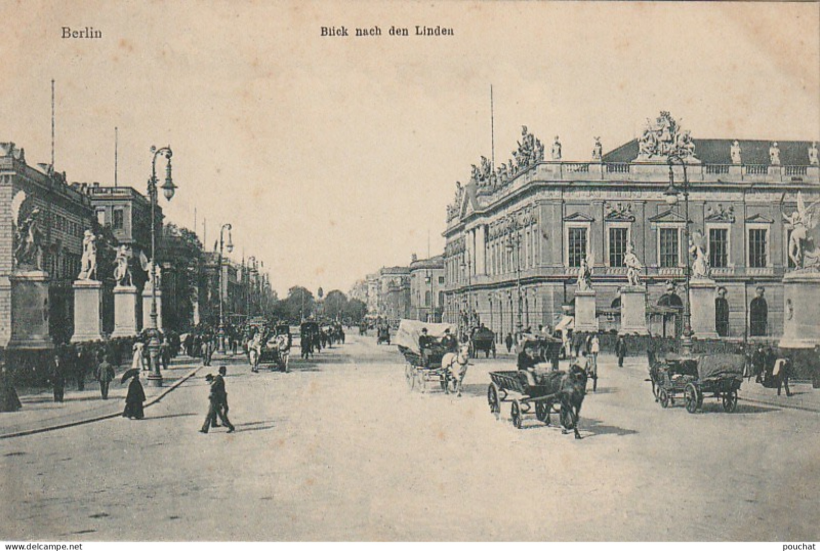 BE 28- BERLIN - BLICK NACH DEN LINDEN - 2 SCANS - Otros & Sin Clasificación