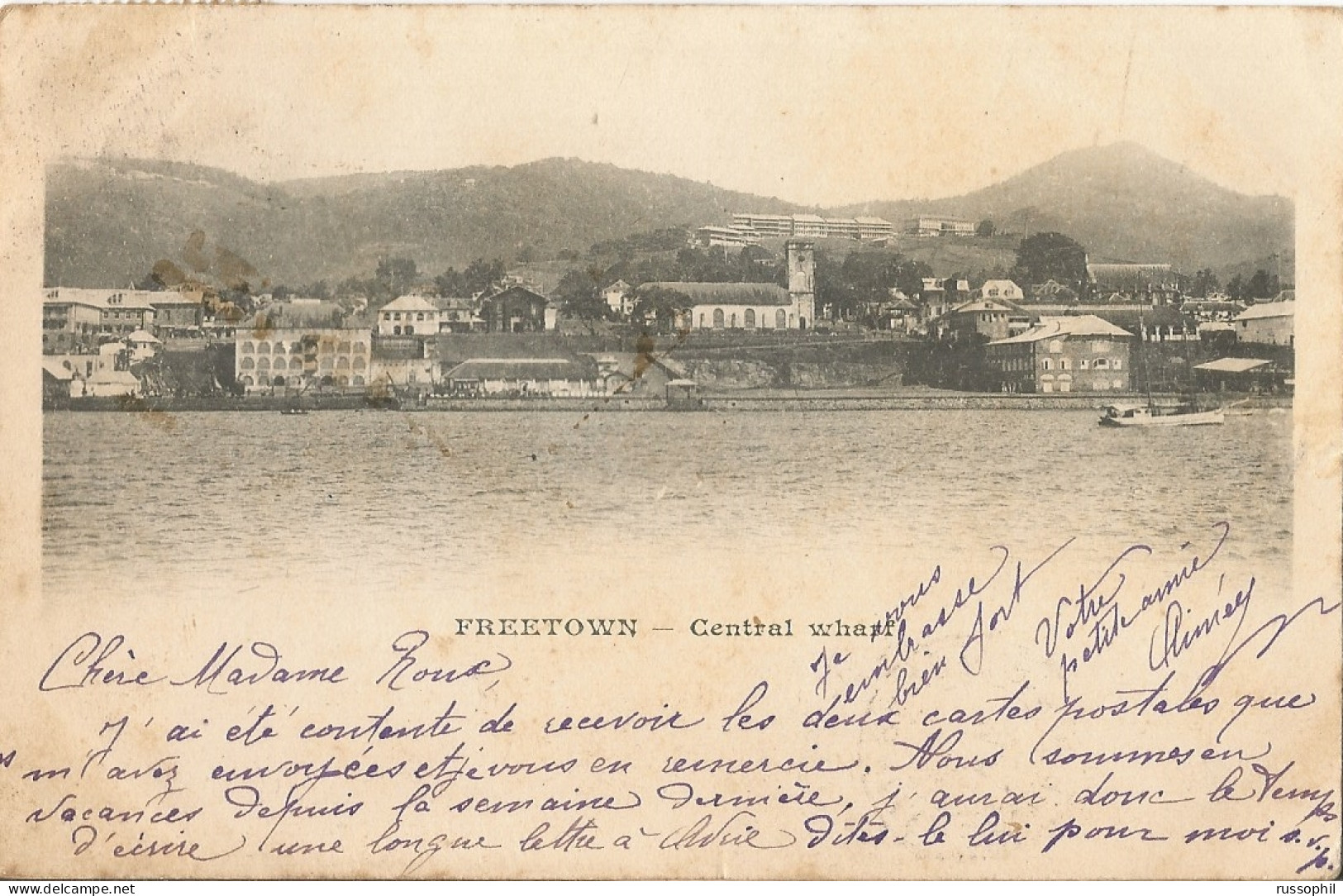 SIERRA LEONE - FREETOWN - CENTRAL WHARF - 1901 - Sierra Leone