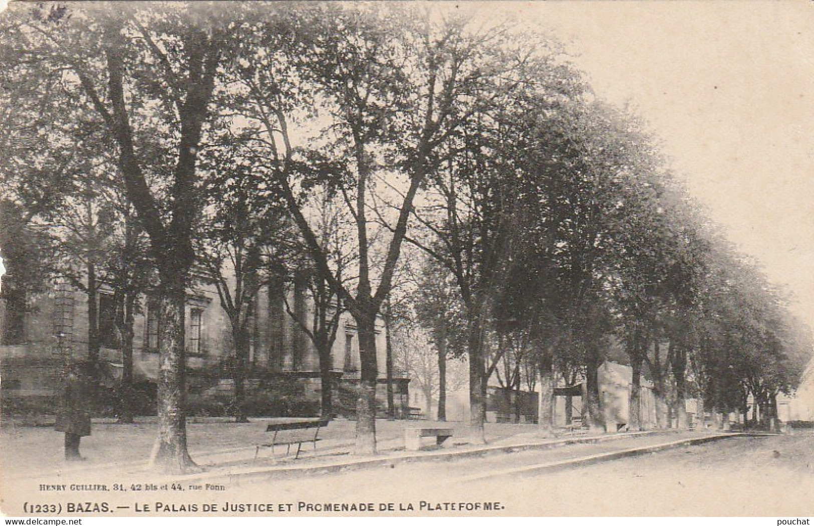 CE 31-(33) BAZAS - LE PALAIS DE JUSTICE ET PROMENADE DE LA PLATEFORME - 2 SCANS - Bazas