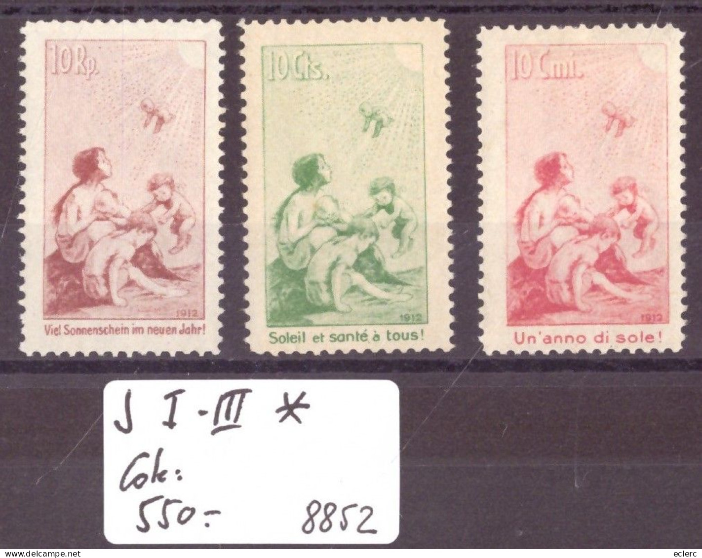 PRO JUVENTUTE No I-III * ( NEUFS AVEC CHARNIERE ) - COTE: 550.- - Unused Stamps